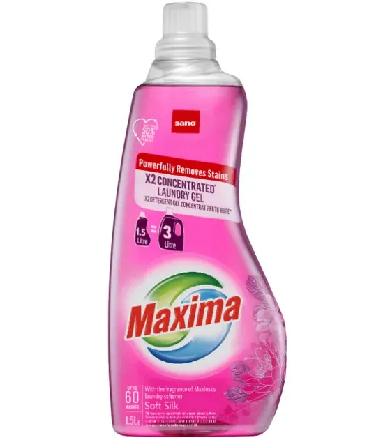Концентриран гел за пране Sano Maxima Soft Silk 1.5 L.