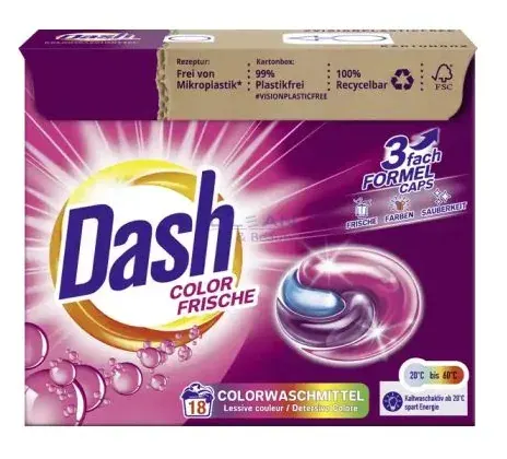 Dash Color Frische Капсули 3в1 за пране на цветни дрехи , 18 бр.