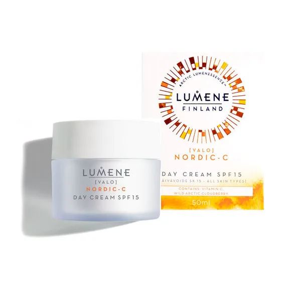 Дневен крем с витамин С за блясък и сияние Lumene Nordic-C Valo SPF 15 50 ml.