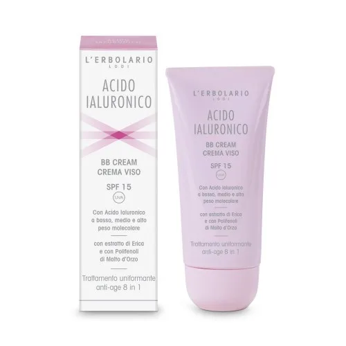 ВВ крем за лице Lérbolario с хиалуронова киселина SPF 15 50 ml.