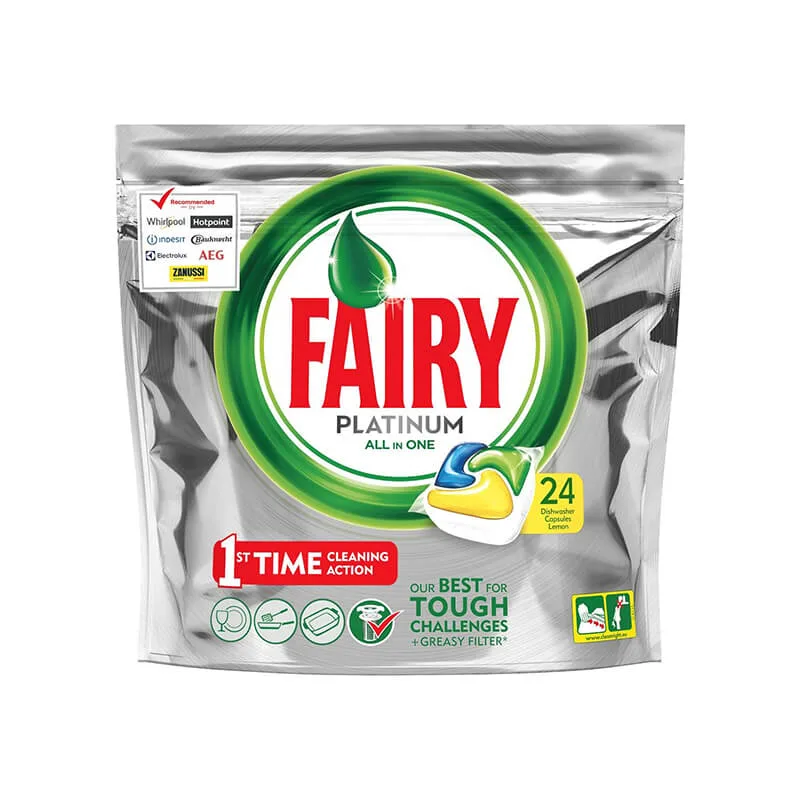 Таблетки за съдомиялна машина Fairy Platinum All In One 24 капсули