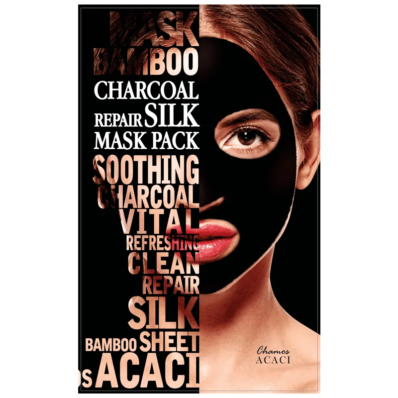 Почистваща маска с бамбуков въглен и пептиди Chamos Acaci 23 ml.
