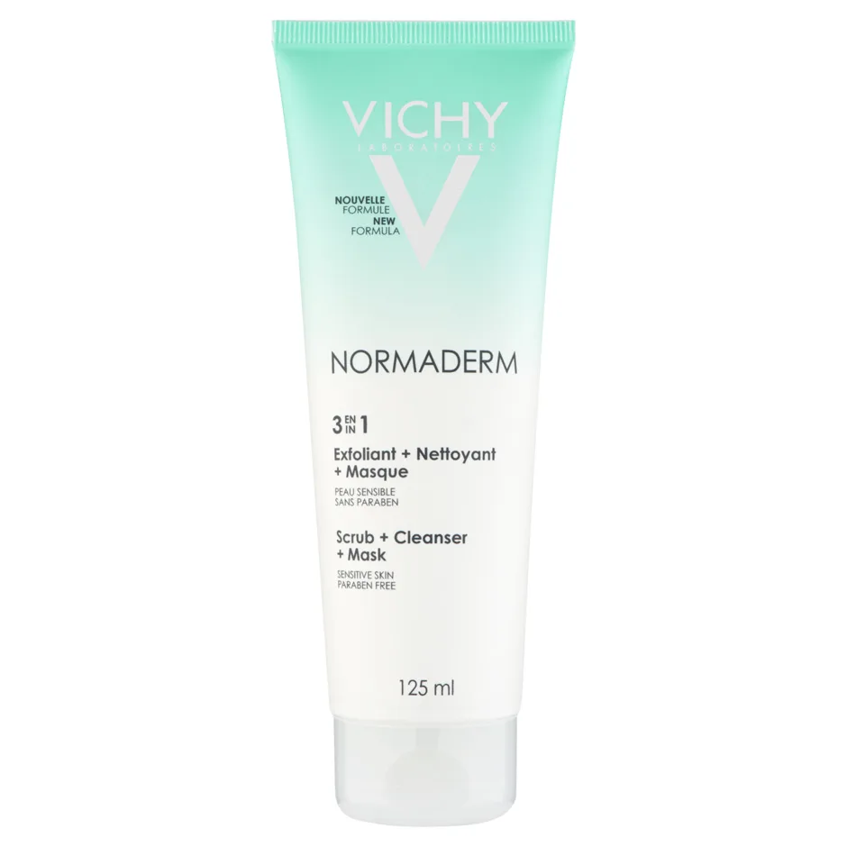 Vichy Normaderm 3в1 гел, ексфолиант и маска 125 мл.