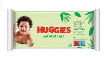 Бебешки мокри кърпи Huggies Natural Care 56 бр.