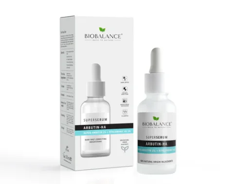 Biobalance Супер серум, изсветляващ тъмните петна с Arbutin + Hyaluronic 4D 30 мл.